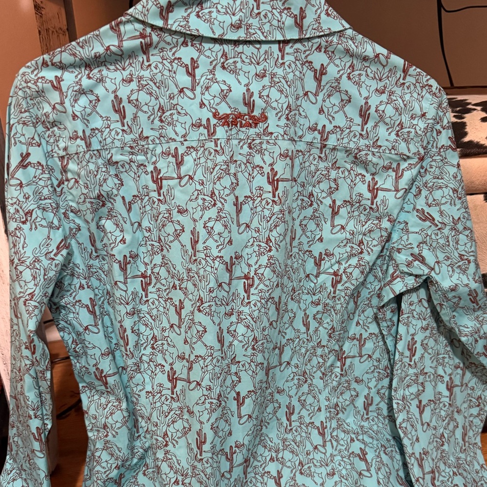 Ariat Women’s Blue Stretch Shirt - Picture 4 of 4